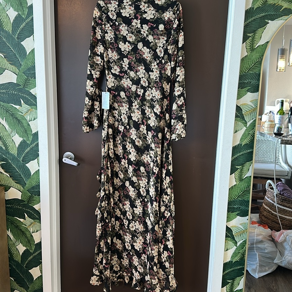 ASTR THE LABEL Floral Long Sleeve Maxi Dress NEW sz L - Picture 11 of 13
